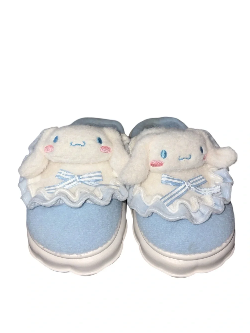 Cinnamoroll Cute Blue and White Plush Slippers